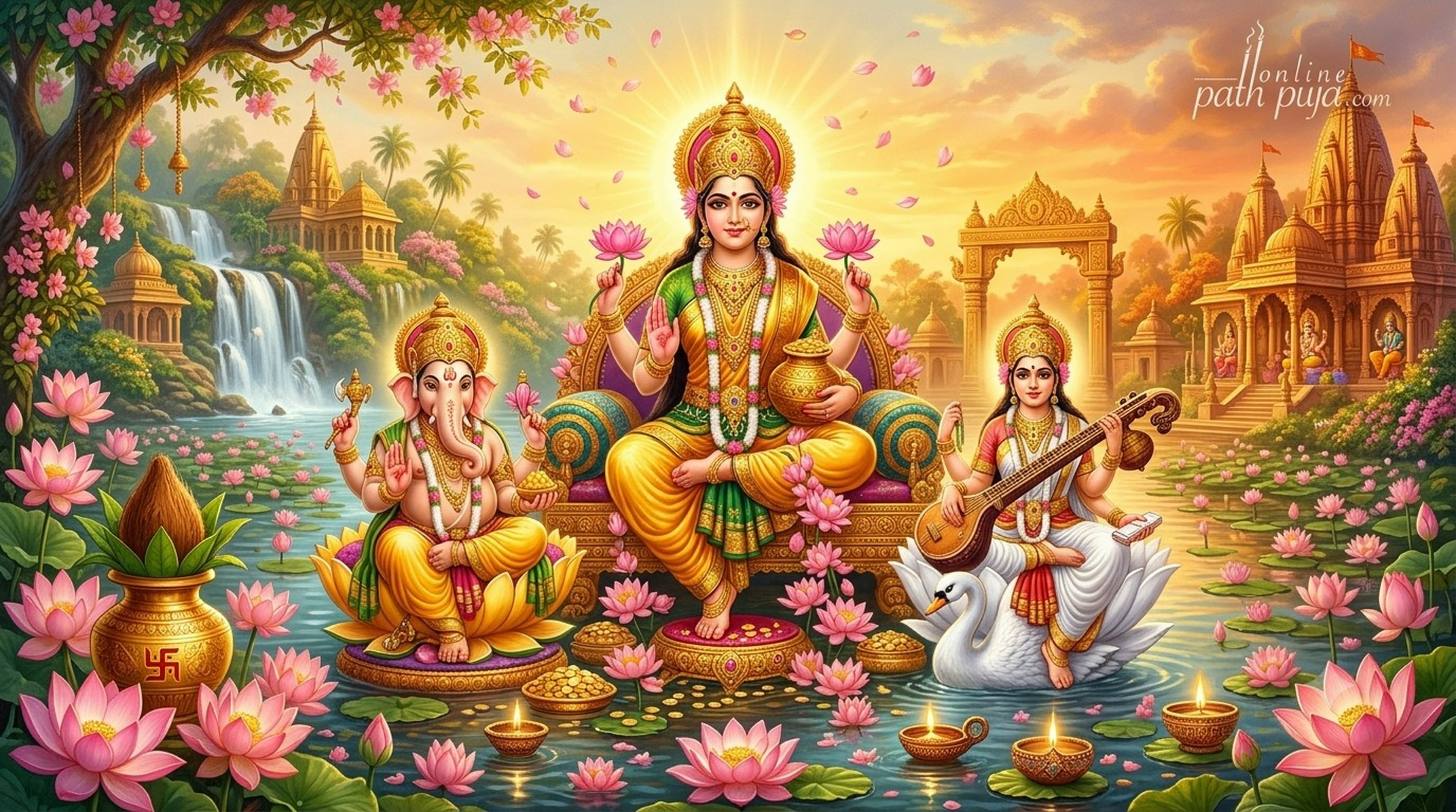 Lakshmi Ganesh Saraswati Pujan,Diwali Puja