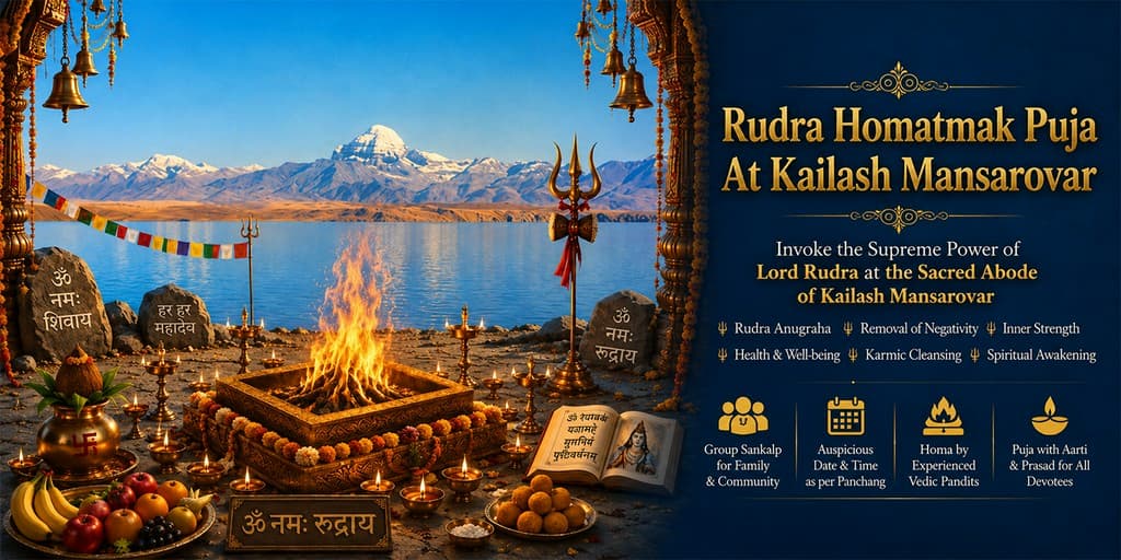Rudra Homatmak Puja At Kailash Mansarovar – Group Puja Ceremony
